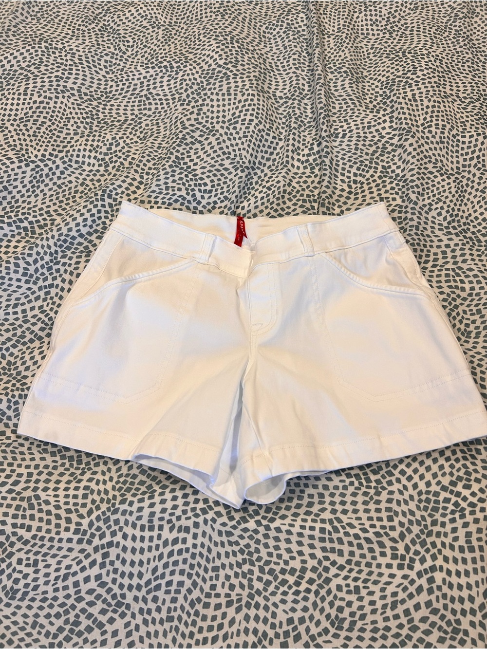 SPANX White High-Waist Smooth Shorts